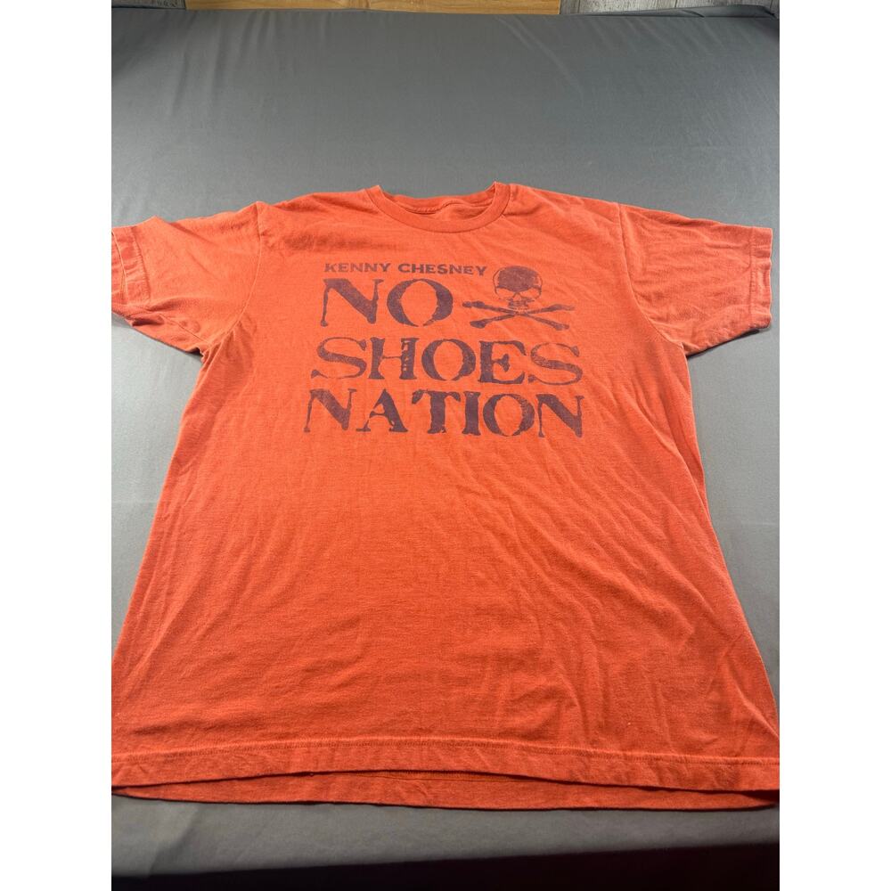Kenny Chesney No Shoes Nation T Shirt Adult XL (see measurements)Orange Concert